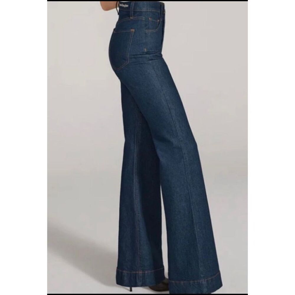Favorite Daughter The Valentina Super High Rise Flare Pepper Wash Jeans Waist 36 - Picture 4 of 12